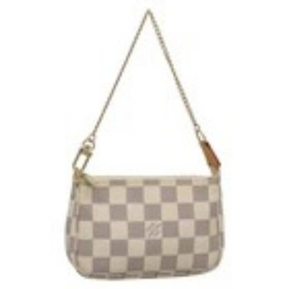 LOUIS VUITTON Damier Azur Mini Pochette Accessoires Pouch N63005 LV Auth BA4860 - Picture 1 of 16